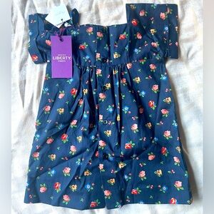 Bonpoint Navy Floral Girls Dress 6 months